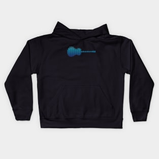 Acoustic Guitar Sound Waves Kids Hoodie